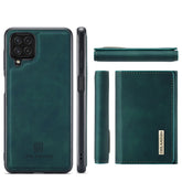 DG.MING M1 Series 3-Fold Multi Card Wallet + Magnetic Back Cover Shockproof Case with Holder Function, For Samsung Galaxy A22 4G